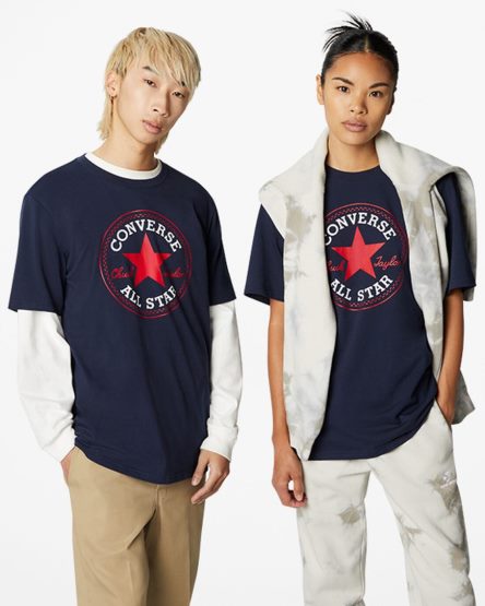 T-Shirts Converse Go-To All Star Patch Standard Fit Damske Obsidian | SK 11XBLN1